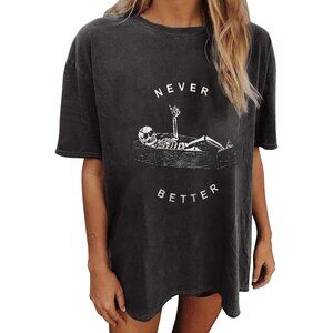 🆕Brand New - Women Cute Shirts #A1 Gray Graphic T Shirts